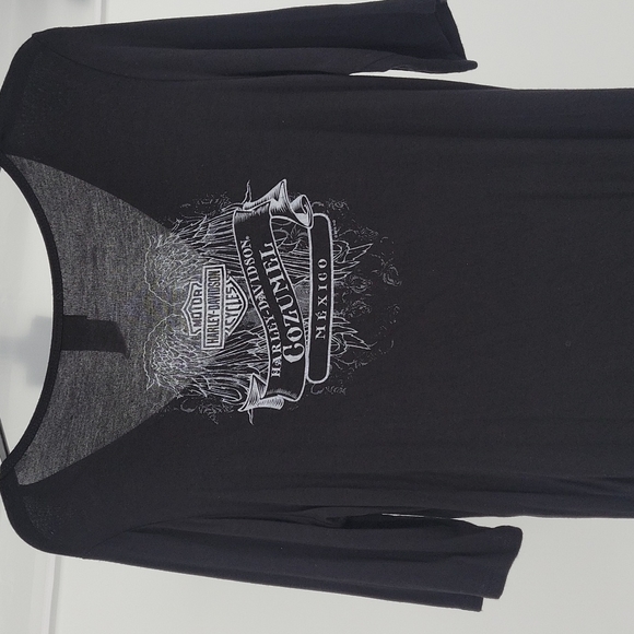 Harley Davidson Ladies Cozumel Mexico Top With Rhinestones, Size Large - Picture 5 of 8